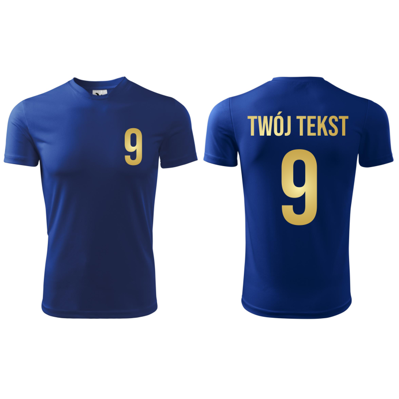 Koszulka piłkarska z nadrukiem - personalizowana - z własnym napisem i numerem